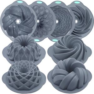 Inovra ® Tijdloze Set Van Vier Flexibele Bakvormen Voor Creatieve Baksels En Desserts