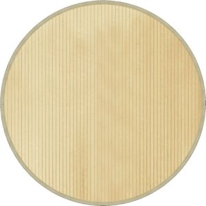 vidaXL - Vloerkleed - rond - 100 - cm - bamboe - lichtnaturel