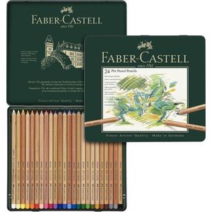 Faber-Castell pastelpotloden Pitt - blik 24 stuks -FC-112124