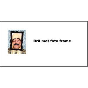 Bril met foto frame + snor - Bril frame funny thema feest festival schilderij selfie fun