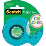 Scotch® Tape Dispenser Cool Colors Maxi, Blauw, Groen, Roze, Oranje + 1 Rol Scotch® Magic™ Tape 19 mm x 19 m
