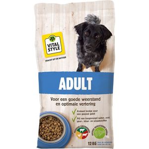 VITALstyle Hond Adult - Hondenbrokken - Alles Voor Een Vitale Hond - Met o.a. Paardenbloemwortel & Citroenmelisse - 12 kg