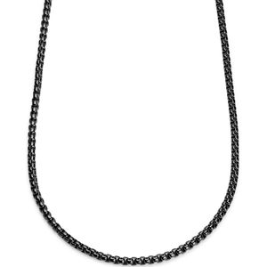 Lucleon - Heren - Roestvrij Staal Schakelketting - Zwart