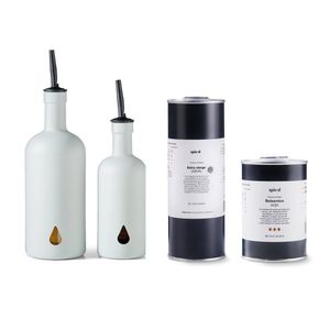 Spic'd Starterkit | Extra Vierge Olijfolie & Balsamicoazijn - Kleur: Mist Grey - Housewarming cadeau - Cadeau keuken