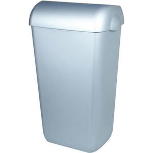 PlastiQline afvalbak kunststof RVS look 43 liter