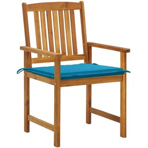 vidaXL Tuinstoelen 6 st met kussens massief acaciahout - Tuinstoel - Tuinstoelen - Buitenstoel - Buitenstoelen