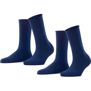 FALKE Happy 2-Pack katoen multipack sokken dames blauw - Matt 39-42