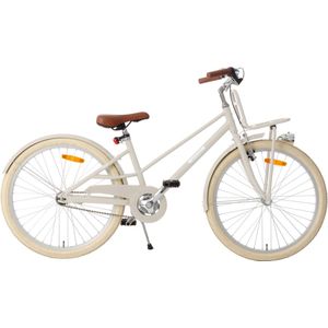 AMIGO Urban Meisjesfiets 24 Inch - Kinderfiets 35 cm - Lichtgewicht Aluminium - Met Terugtraprem en V-Brake - Zandkleurig