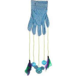 Flamingo Marion - Speelgoed Katten - Ps Marion Handschoen Met Speeltjes Blauw 55x21x3,8cm - 1st