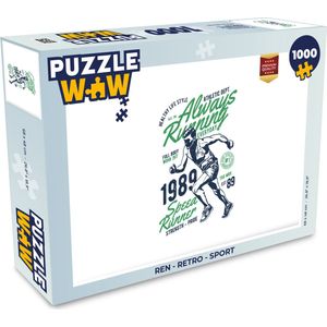 Puzzel Ren - Retro - Sport - Legpuzzel - Puzzel 1000 stukjes volwassenen