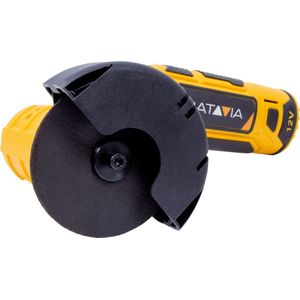 Batavia Accu 12V Haakse slijper Ø 76mm - Incl. 0.4 Ah Oplader - Geschikt voor slijpen en ontbramen - Fixxpack