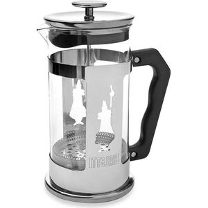 Preziosa French Press Koffiepers - roestvrij staal - borosilicaatglas - vaatwasmachinebestendig - 1 liter - 8 kopjes - zilver French Press