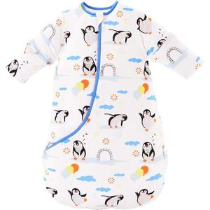 Katoenen baby wrap - babyslaapzak kleine kinderen het hele jaar door slaapzak, pyjama voor jongens en meisjes 75-90 cm