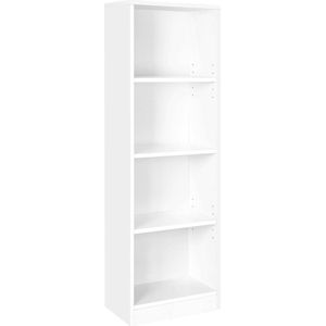 Segenn's boekenkast  - Verstelbare Planken - Archiefkast - Wit - 40 x 121,5 x 24 cm (B x H x D