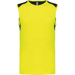 Tweekleurige tanktop sportoverhemd heren 'Proact' Fluorescent Yellow - XS