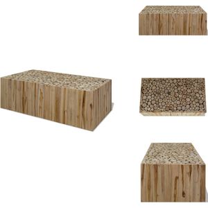 vidaXL Salontafel - Salontafels - Bijzettafel - Bijzettafels - Salontafel 90x50x30 cm echt teakhout