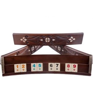 Handgemaakte Ovale Rummy Speelset - Okey - Luxe uitgave - Inclusief Tas - Rummi