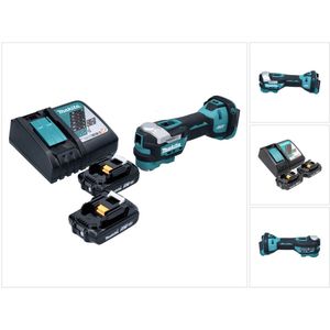 Makita DTM 52 RA snoerloos multifunctioneel gereedschap 18 V Starlock Max Brushless + 2x oplaadbare accu 2.0 Ah + lader