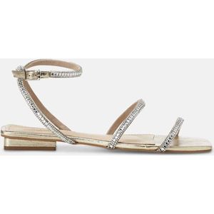 Mangará Aroeira Dames sandalen - kristallen versierde bandjes - Goud - Maat 37