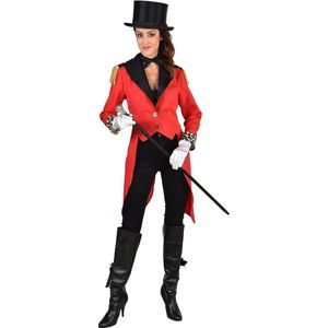 Magic By Freddy's - Jaren 20 Danseressen Kostuum - Bazin Van Het Circus Vrouw - Rood - XXL - Carnavalskleding - Verkleedkleding