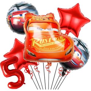 Cars ballon set - 59x53cm - Folie Ballon - Auto - Race - Racing - Themafeest - 5 jaar - Verjaardag - Ballonnen - Versiering - Helium ballon