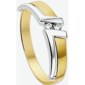 Trendjuwelier huiscollectie 4205695 Bicolor gouden zirkonia ring