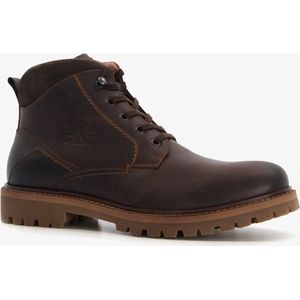 Van Beers leren heren veterboots donkerbruin - Maat 43