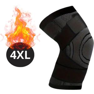 Livano Kniebrace - Sportbrace Knie - Knee Sleeves - Knee Sleeves Powerlifting - Compressie Knie Brace - Knee Wraps - Knee Support - Dames - Heren - Comfortabel - Zwart - Maat XXXXL