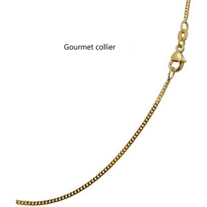 ketting - gourmet -geel goud - 50 cm - 2.4 mm breed - 9.1 gram - sieraden - 14 karaat - verlinden juwelier