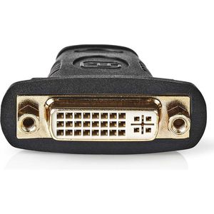 Nedis HDMI-Adapter - HDMI Connector - DVI-D 24+1-Pins Female - Verguld - Recht - ABS - Zwart - 1 Stuks - Polybag