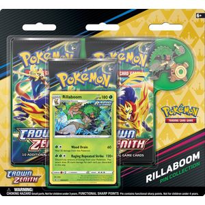 Vier je reis door Galar met Pokémon Sword & Shield: Crown Zenith - Rillaboom Pin Collection - Pokémon Kaarten