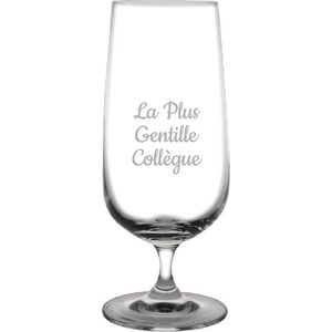 Bierglas op voet gegraveerd - 41cl - La Plus Gentille Collègue