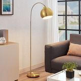 Lindby Vloerlamp - 1 Licht - Mat Messing - 148 cm