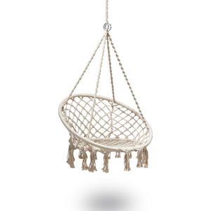 Rijoka Katoenen Hangstoel | Ø80 x118cm | max 100kg | Rope Swinging Chair