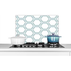 Spatscherm - Patronen - Hexagon - Design - Groen - Spatwand - 60x40 cm - Achterwand keuken