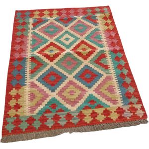 Tapijt - Rug - Kilim - Handgemaakte Kelim - Authentiek Cadeau - Speciaal Cadeau - Uniek Cadeau - Speciaal Present - Handgemaakt Vloerkleed - Afmetingen: 130 cm x 89 cm