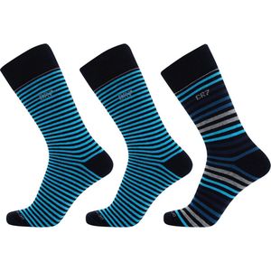 CR7 giftbox 3P sokken stripe II blauw - 40-46