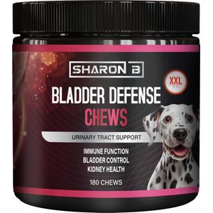 Bladder Defense functionele snack voor honden - XXL pot - 180 koekjes - Bij incontinentie, blaasontsteking, urineweginfectie, blaasgruis en struviet - met cranberry voor honden - Hondensnack
