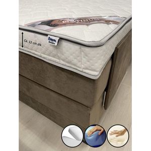 Splittopper 2-zijdig  140x200 - Platinum - 12 cm dik - Bamboo Hoes - HR55 Koudschuim & Nasa Traagschuim - Topdekmatras