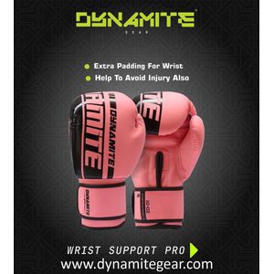 Bokszak-Dynamite Dames Kickboxing Handschoenen ROZE 6OZ