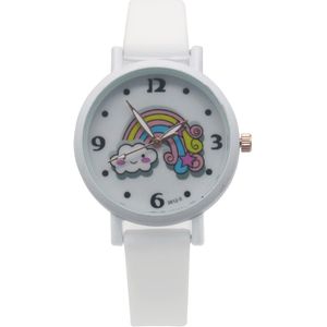 Horloge voor Kinderen - Regenboog - Kast 34 mm - Wit