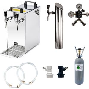 Complete set - Biertap - Kontakt 40 2-kraans droogkoeler, 50 liter/u - Biertap, Beertender, Thuistap, Bierkoeler
