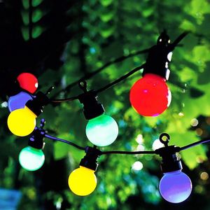 Lichtendirect- Lichtsnoer LED kleuren lampen- 24 meter- 30 LED ballen- tuin verlichting- kerstverlichting- terras verlichting- prikkabel- lichtsnoeren voor buiten Party verlichting buitenverlichting balkon waterbestendig lichtslinger