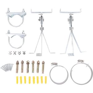 2 STUKS Montageset voor V2 Roestvrij Antenne Korte Muurbevestiging Zonder Paal voor Dak Verstelbare Internet Kit Satellietmontageset