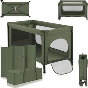Zylo® Campingbedje Baby - Reisbedjes - Baby Klamboe - Groen - 75cm x 123cm x 67cm