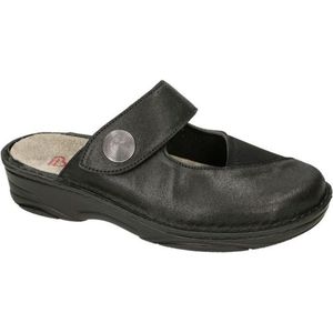 Berkemann - Heliane - Pantoffels - Zwart - Leer
