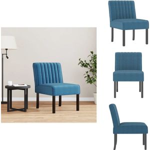 vidaXL Stoel - Stoelen - Accentstoel - Loungestoel - Stoel fluweel blauw