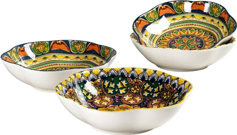 Keramische kommen Set van 4 - Dessert Bowl voor Muesli, Salade, Soep, Cornflakes