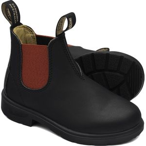 Blundstone Kinder Stiefel Boots #581 Leather Elastic (Kids) Black/Red-K3UK