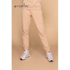 Basic Jogging Pants &C x REVIVE Beige, maat M, kort model, met koord, van biologisch katoen, EU gemaakt